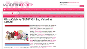 Modernmom.com winner of our 4th Quarter Celebrity BUMP Bag Giveaway